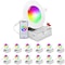 Luxrite 4 Inch Smart LED Recessed Lights RGBW Wifi App and Voice Control 10.5W 700LM No Hub Required, 12PK LR22740-12PK - alternate 1